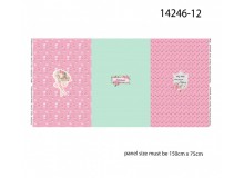 Jersey - Ballerina Panel Rosen pink mint